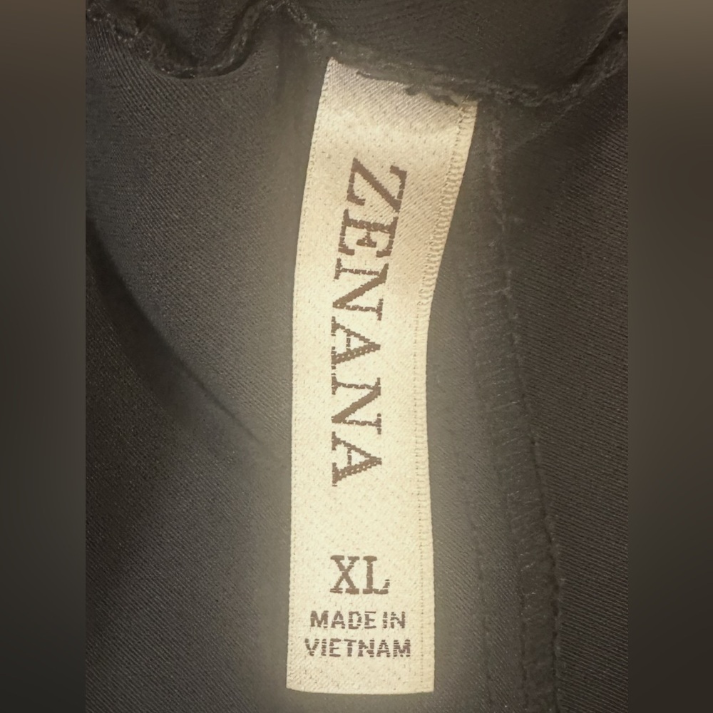 Zenana Wide Leg Pants Size XL Black High Rise Pockets Elastic Waistband At Back - Picture 7 of 12